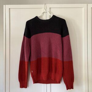 OBEY JONI sweater color block (MEN size S, but fits L WOMAN)
